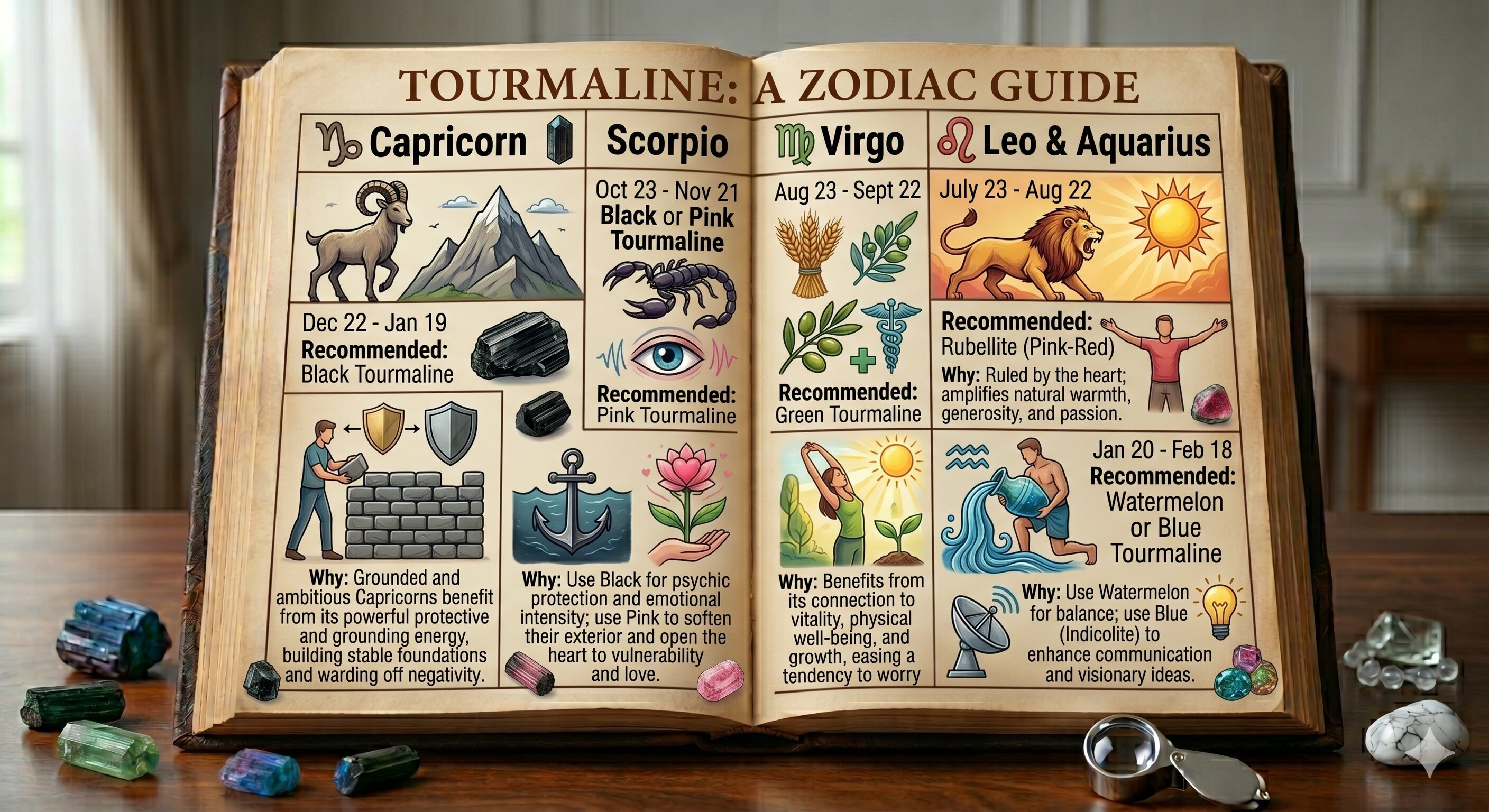Tourmaline Zodiac guide